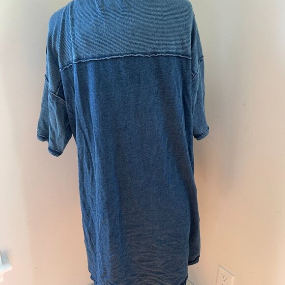 Free People Oversized Top size S Navy - Picture 4 of 8